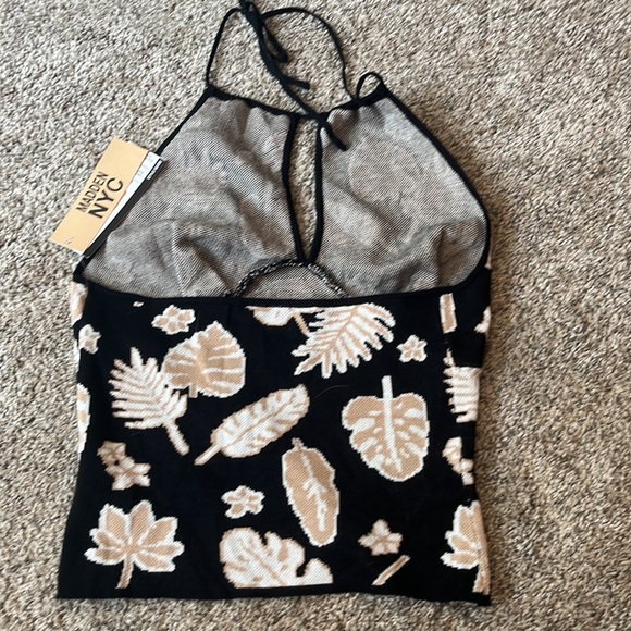 NWT MADDEN NYC SWEATER HALTER TOP, size medium - Picture 5 of 5
